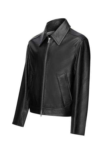V S P - Black Leather Jacket
