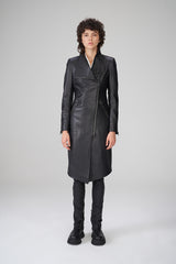 Alyson - Manteau en cuir Black