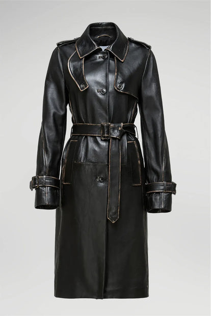 V S P - Helena - Black Leather Coat
