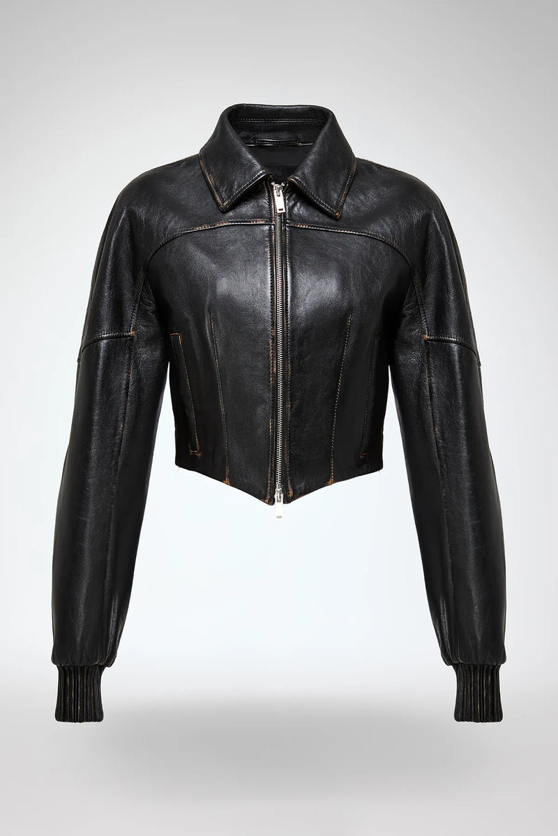 VSP - Abigail - Dark Brown Leather Jacket