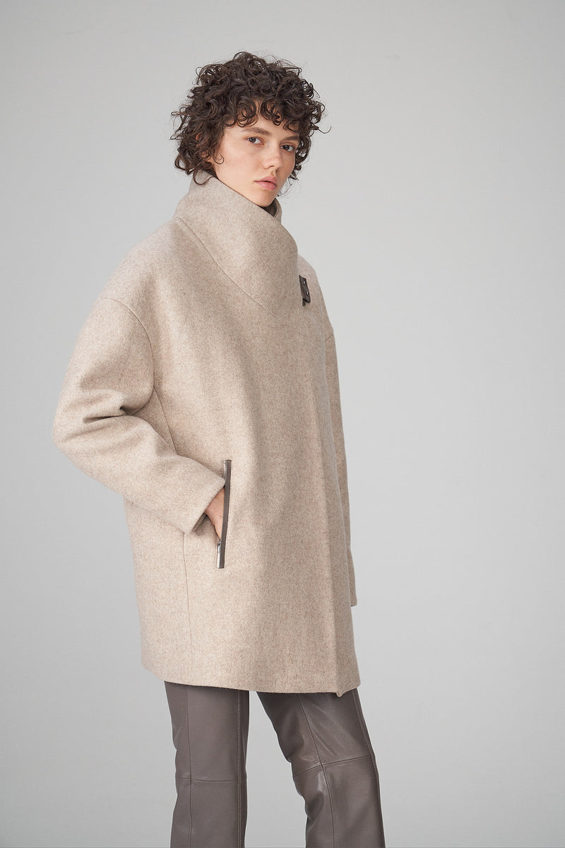 Liyah - Latte Wool Coat