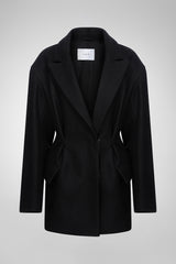 Lia - Black Wool Coat