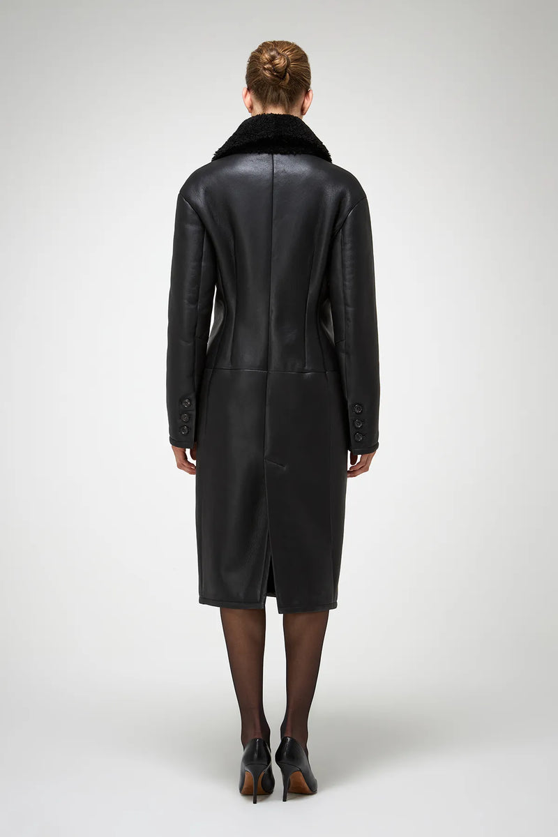 VSP - Celina - Black Shearling Coat
