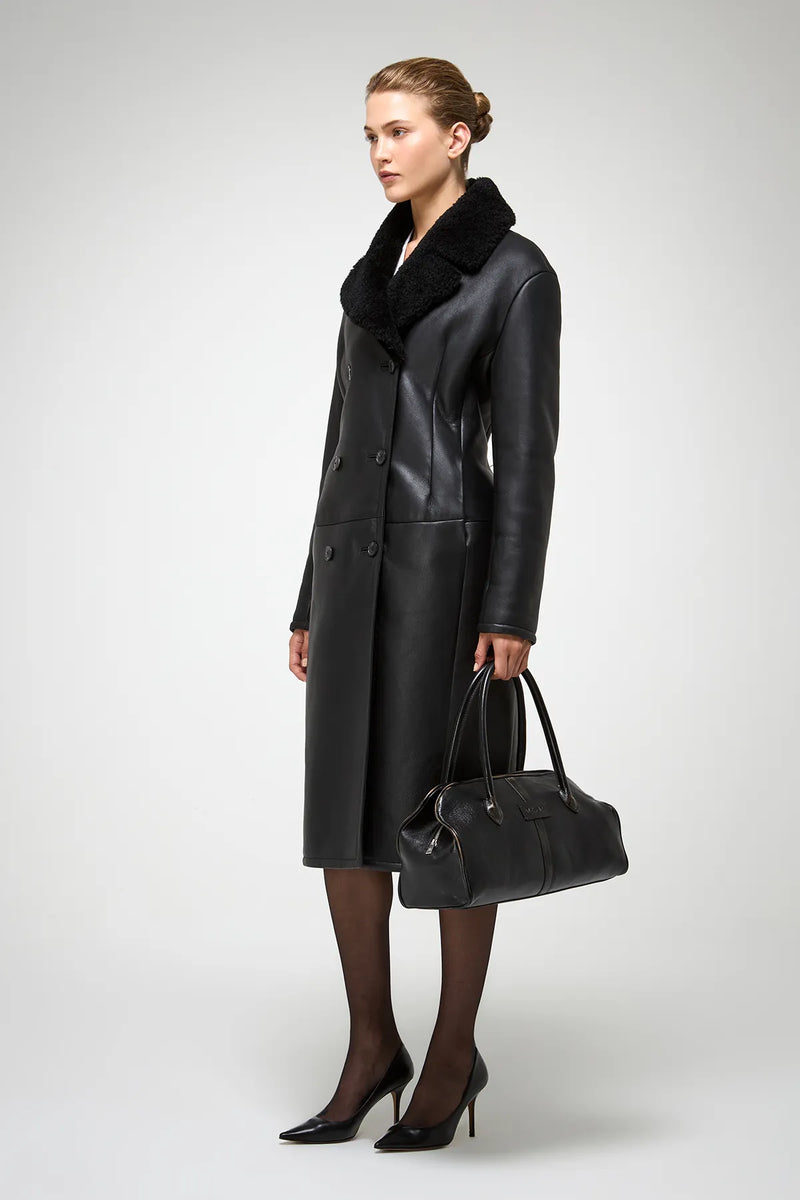 VSP - Celina - Black Shearling Coat