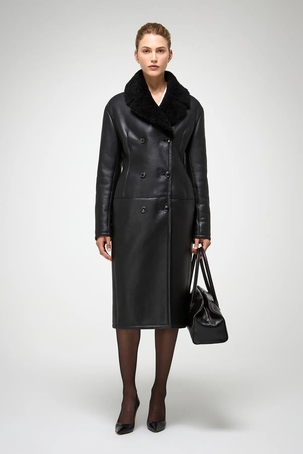 VSP - Celina - Black Shearling Coat
