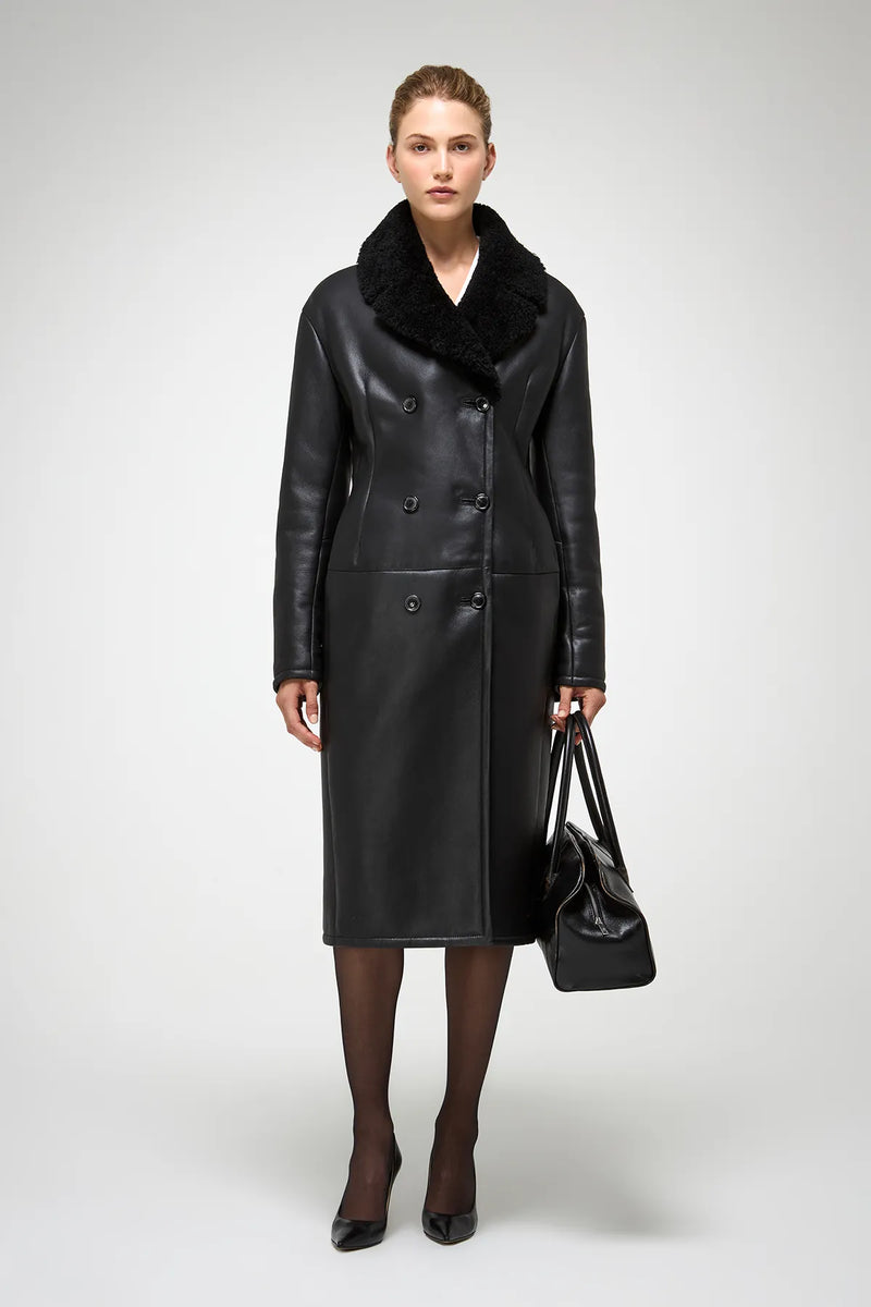 VSP - Celina - Black Shearling Coat