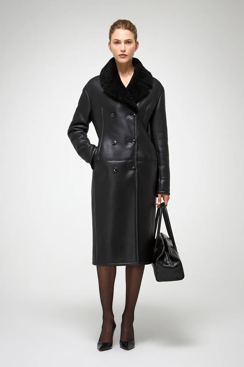 VSP - Celina - Black Shearling Coat