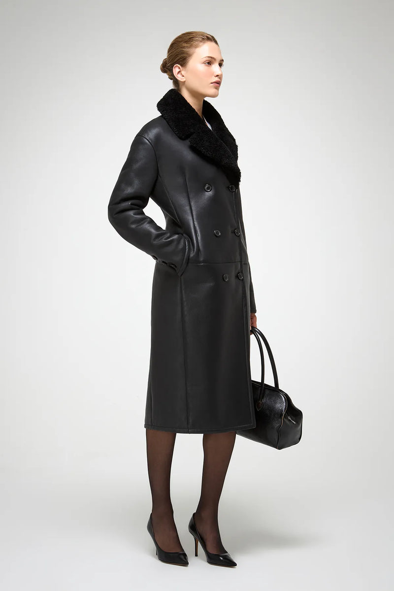 VSP - Celina - Black Shearling Coat