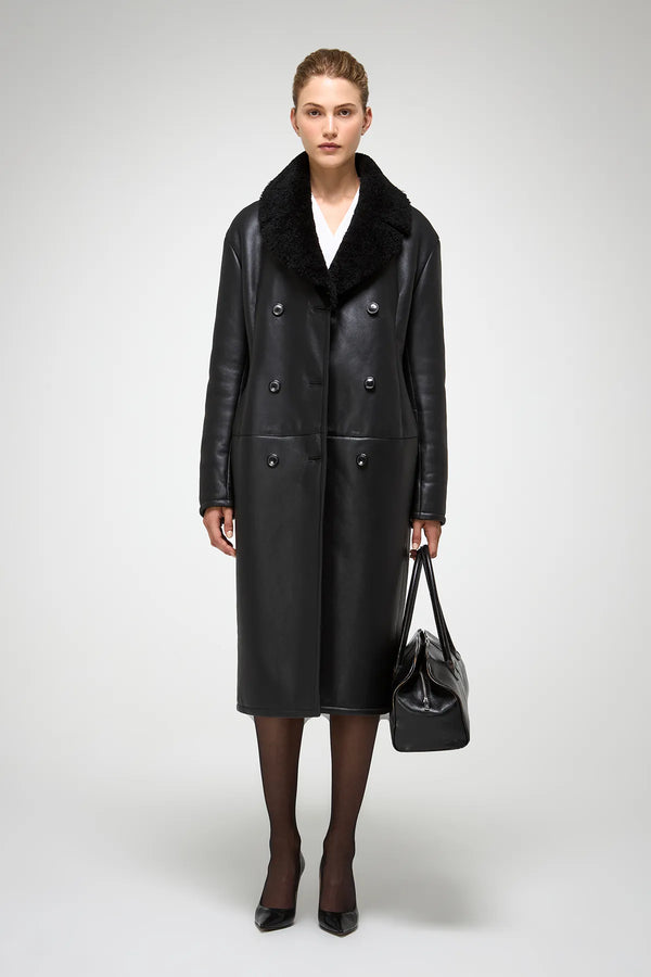 VSP - Celina - Black Shearling Coat