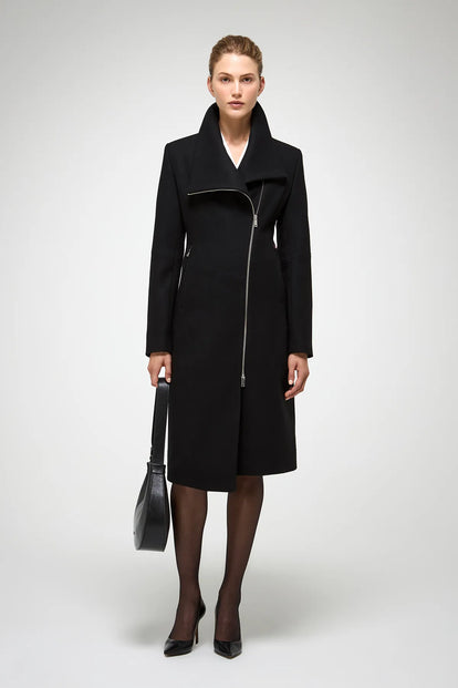 V S P - Vilma - Black Wool Coat