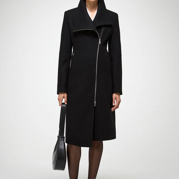 V S P - Vilma - Black Wool Coat