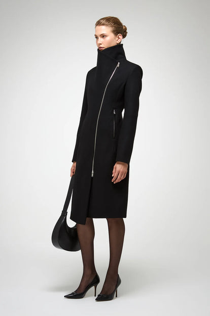 V S P - Vilma - Black Wool Coat