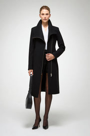 V S P - Vilma - Black Wool Coat