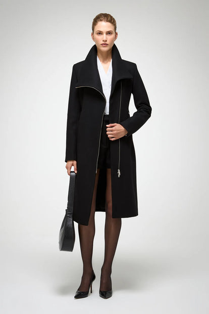 V S P - Vilma - Black Wool Coat