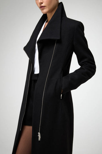 V S P - Vilma - Black Wool Coat