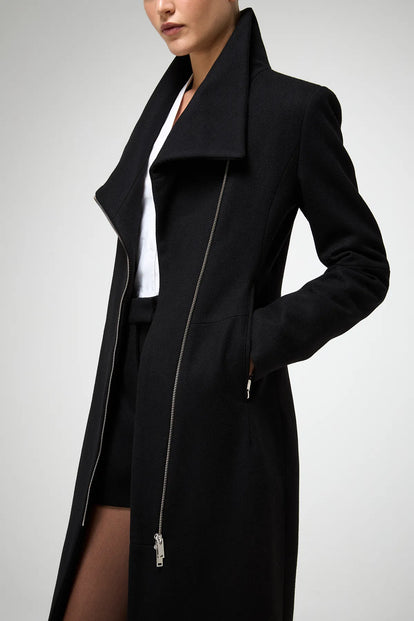 V S P - Vilma - Black Wool Coat