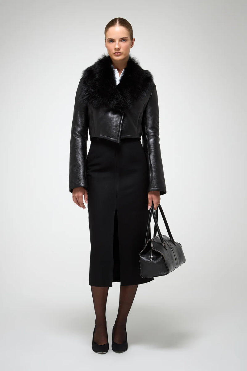 VSP - Yva - Black Shearling Jacket