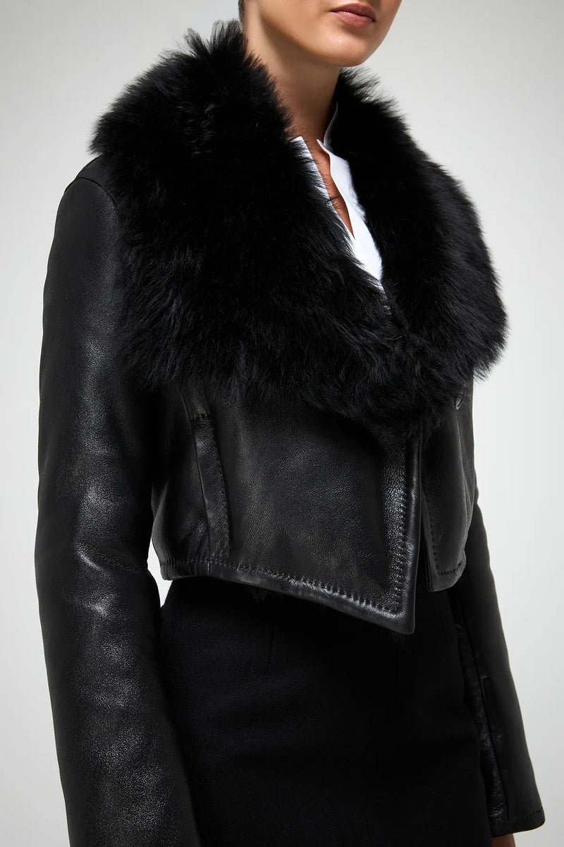 VSP - Yva - Black Shearling Jacket