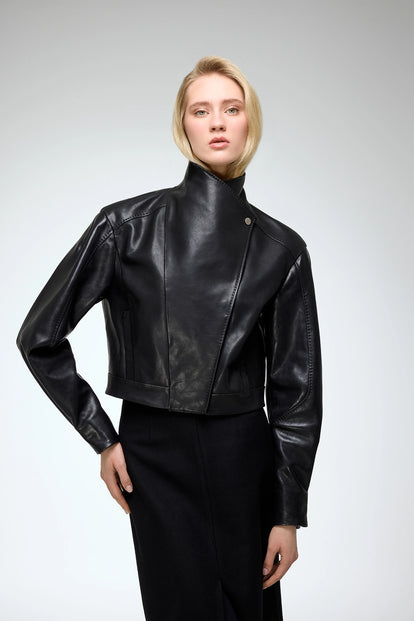 V S P - Isla - Black Leather Jacket
