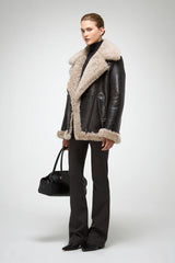 VSP - Antonella - Anthracite Shearling Coat