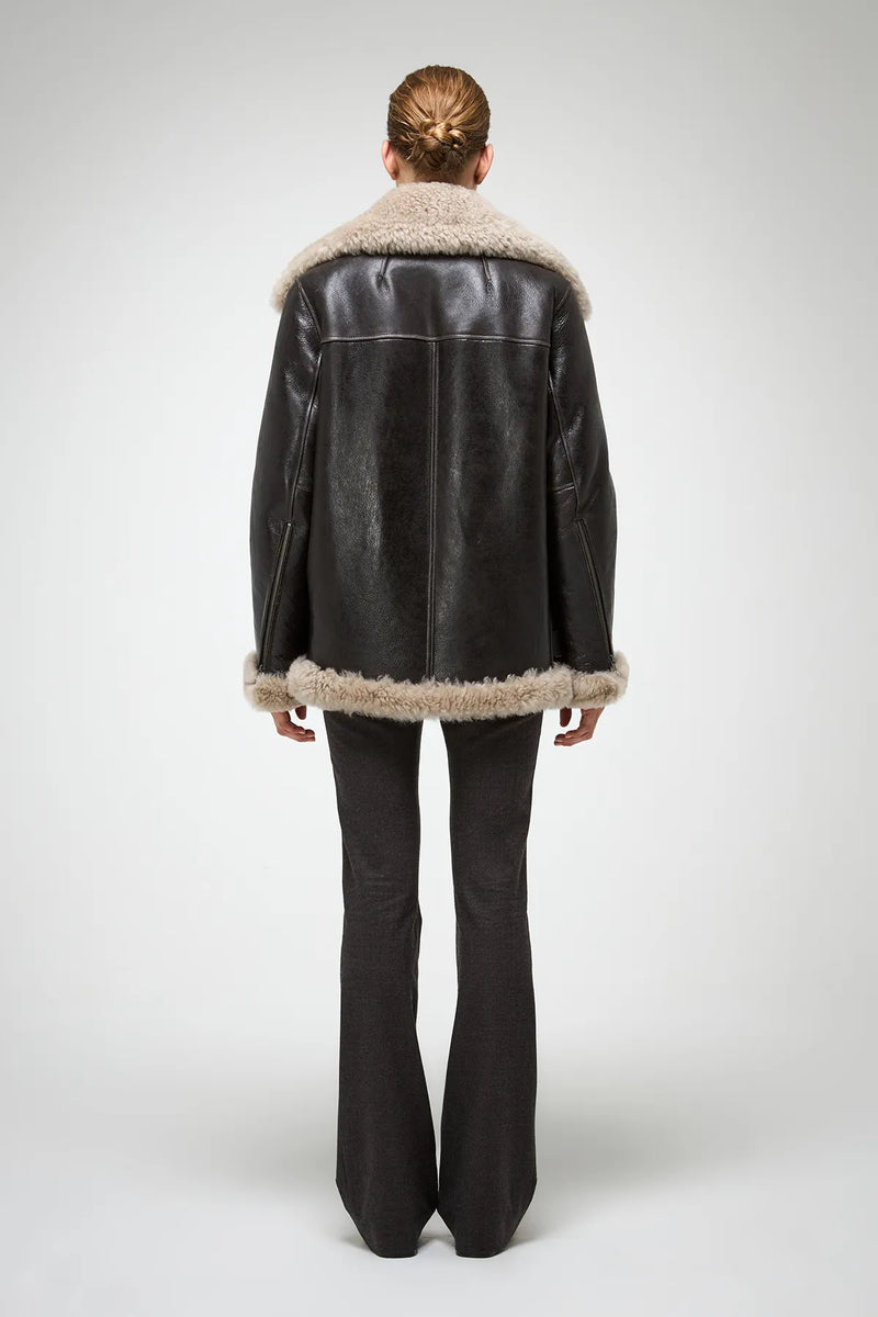 VSP - Antonella - Anthracite Shearling Coat
