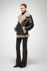 VSP - Antonella - Anthracite Shearling Coat