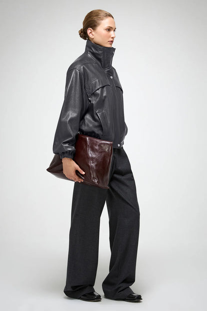 V S P - Eli - Anthracite Leather Jacket
