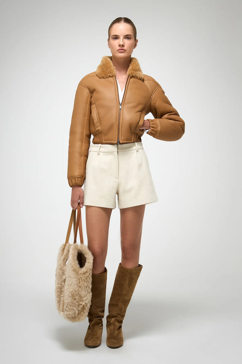 VSP - Sheela - Beige Shearling Jacket