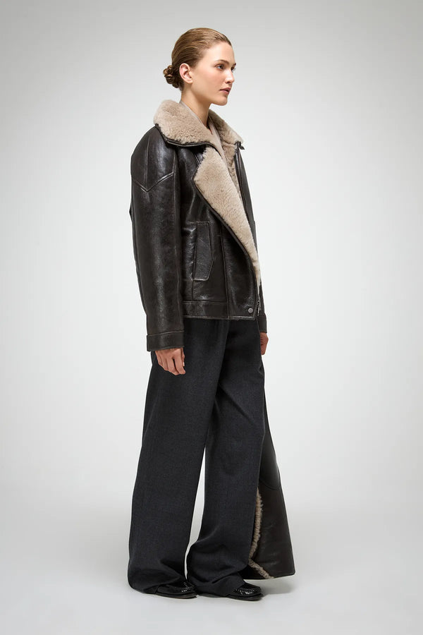 VSP - Sandie - Anthracite Shearling Jacket
