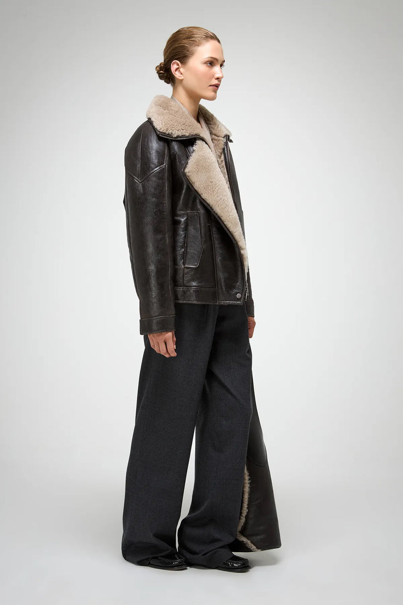 VSP - Sandie - Anthracite Shearling Jacket