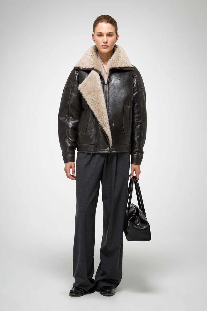 VSP - Sandie - Anthracite Shearling Jacket
