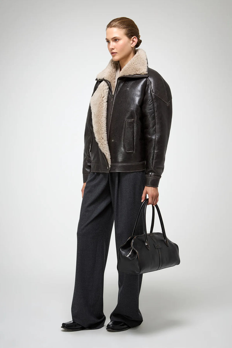 VSP - Sandie - Anthracite Shearling Jacket