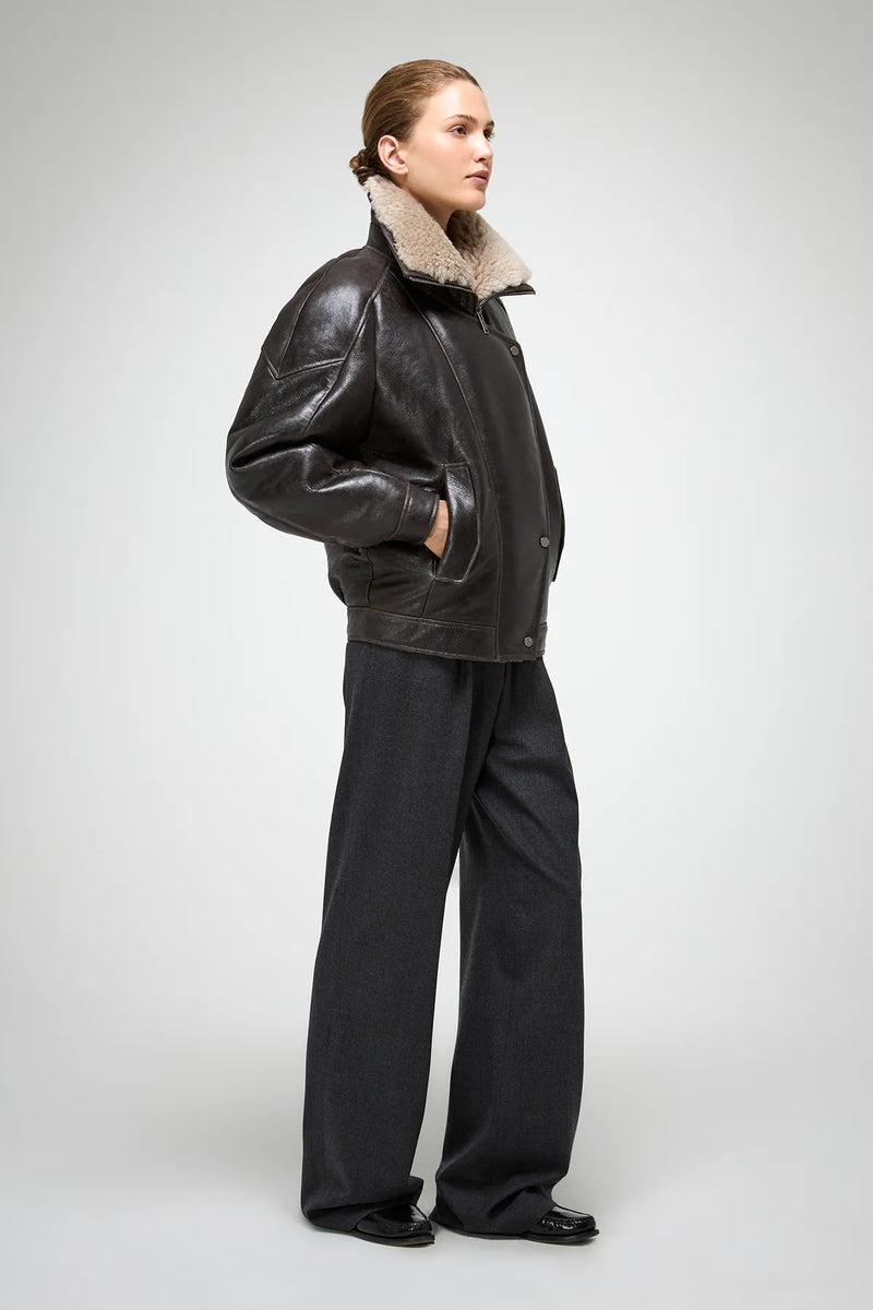 VSP - Sandie - Anthracite Shearling Jacket
