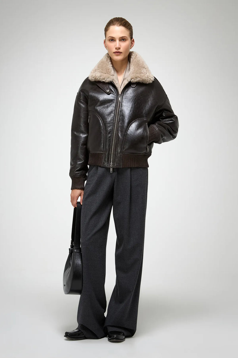 VSP - Tricia - Anthracite Shearling Jacket