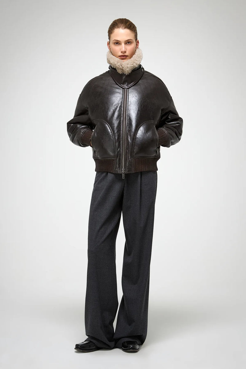 VSP - Tricia - Anthracite Shearling Jacket