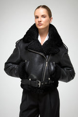 VSP - Tierra - Black Shearling Jacket