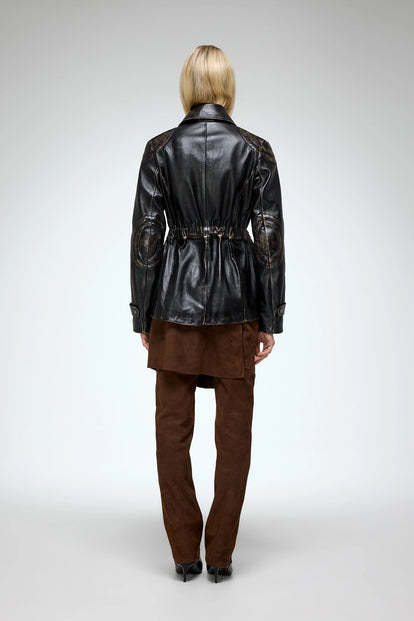 V S P - Joan - Black Leather Jacket