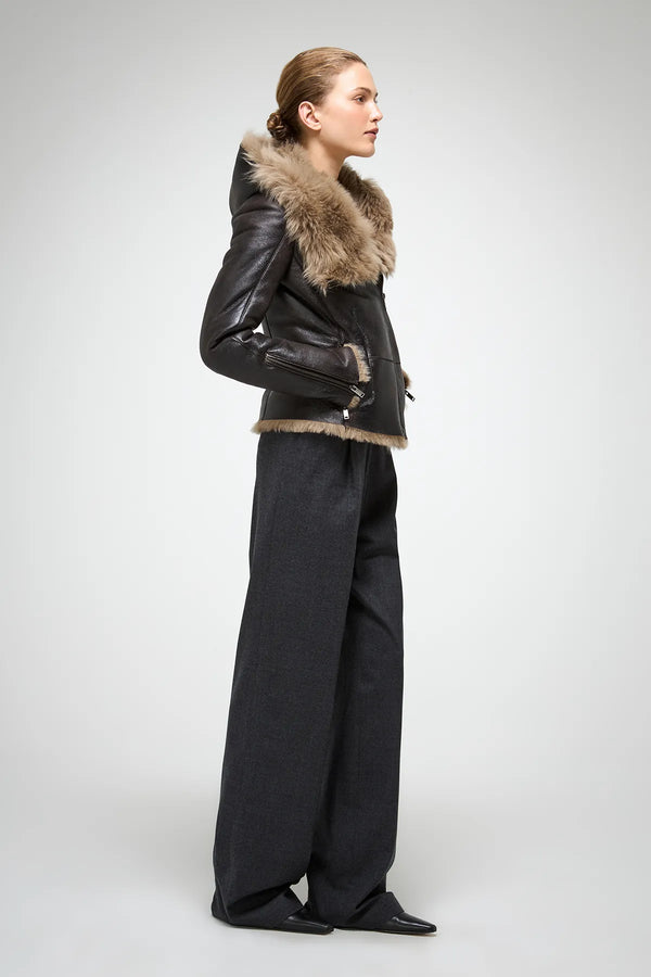 VSP - Petra - Desert Beige Shearling Jacket