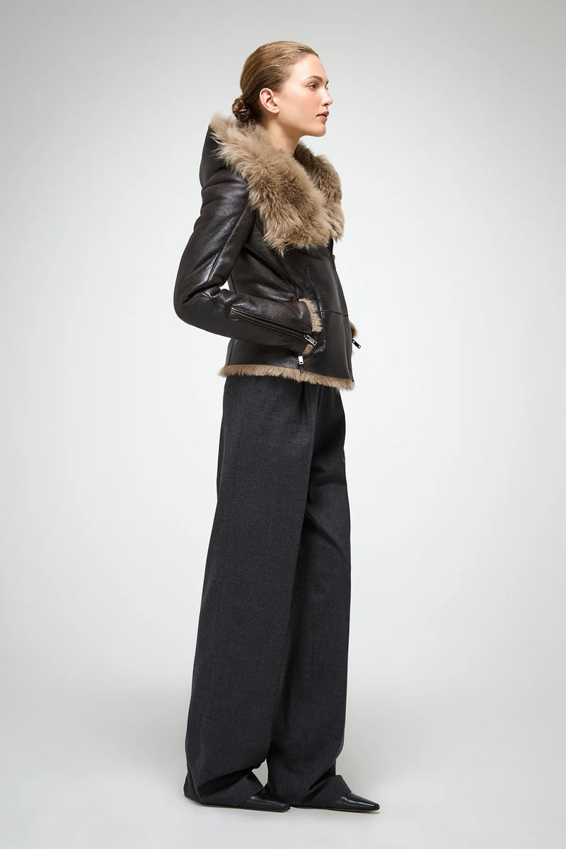 VSP - Petra - Desert Beige Shearling Jacket