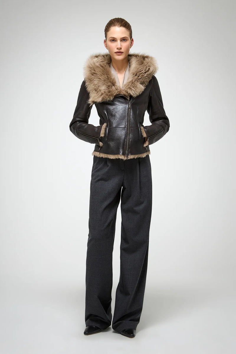 VSP - Petra - Desert Beige Shearling Jacket