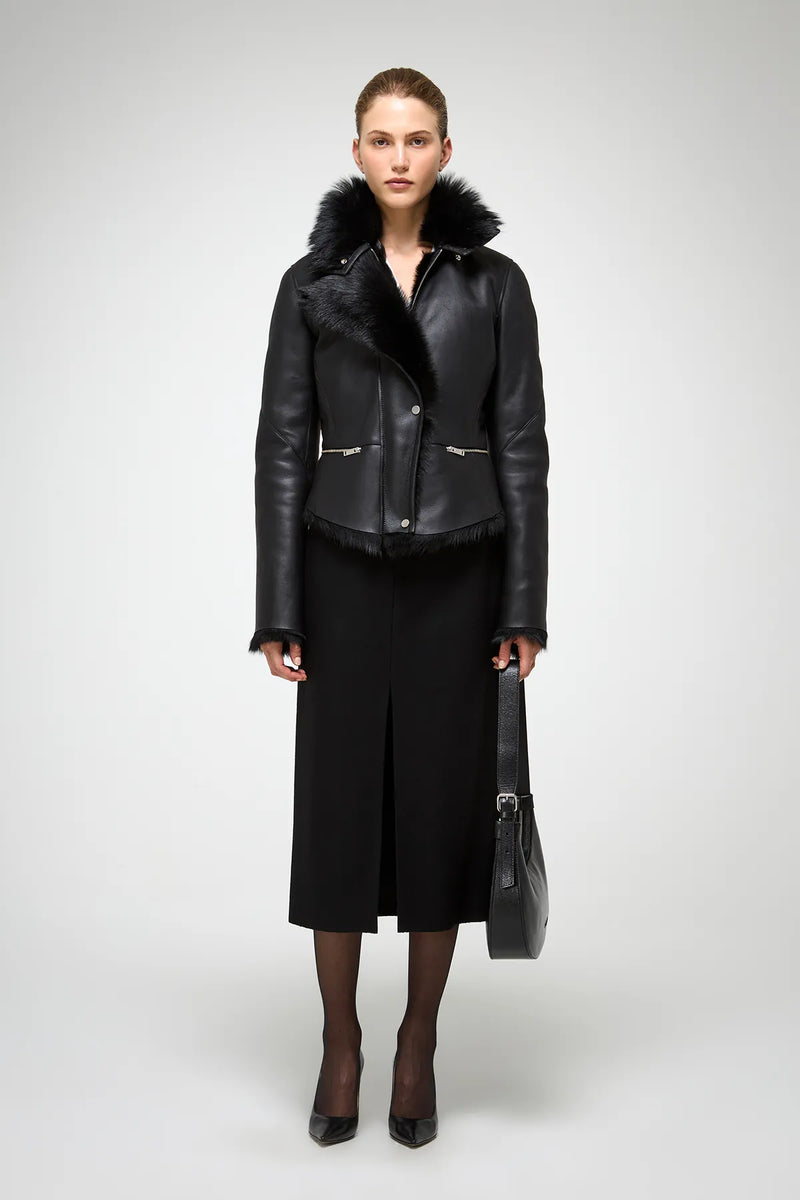 VSP - Azul - Black Shearling Jacket