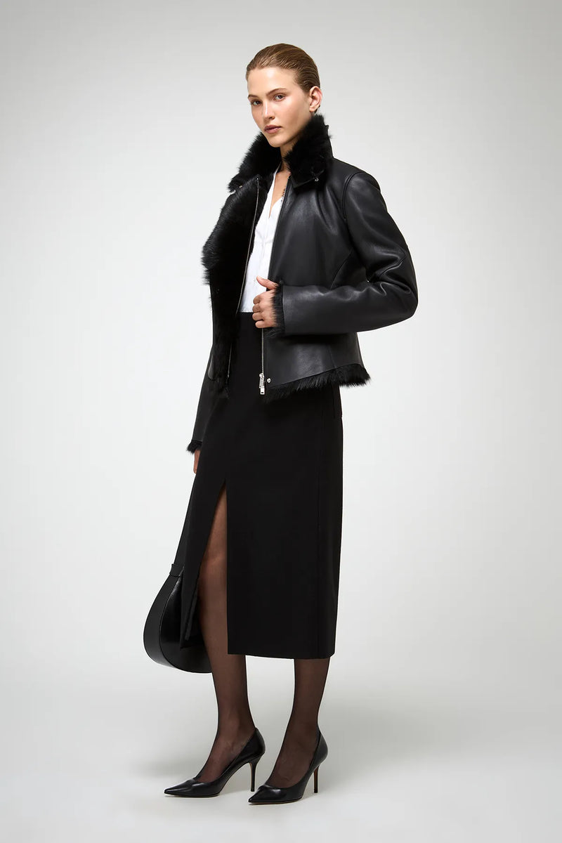 VSP - Azul - Black Shearling Jacket