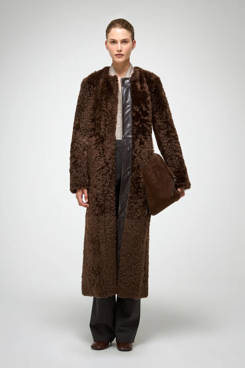 VSP - Inesse - Brown Shearling Coat