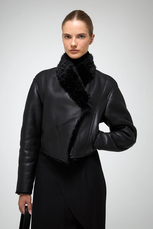 VSP - Severina - Black Shearling Jacket