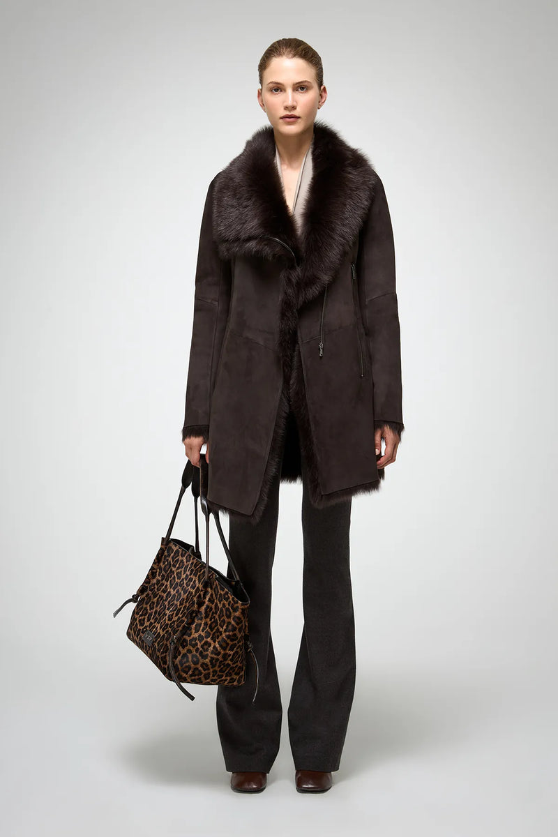 VSP - Kristell - Toscana Brown Shearling Coat