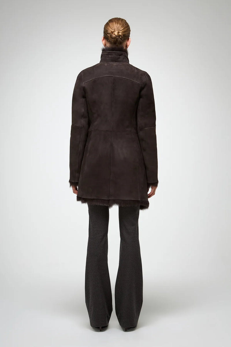 VSP - Kristell - Toscana Brown Shearling Coat