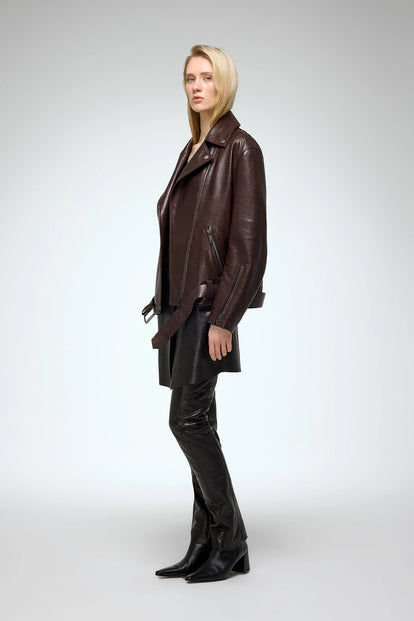 V S P - Marielle - Brown Leather Jacket