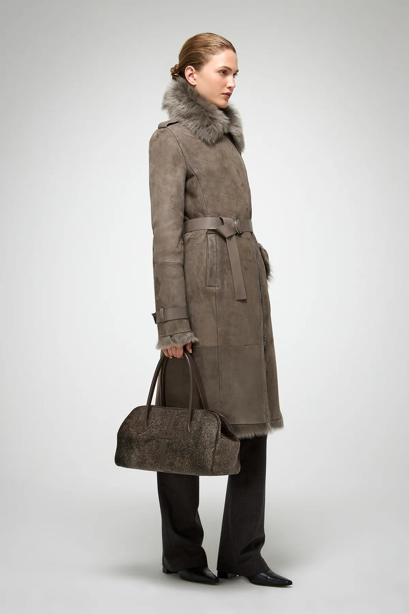 VSP - Lyza -  Toscana Stone Shearling Coat