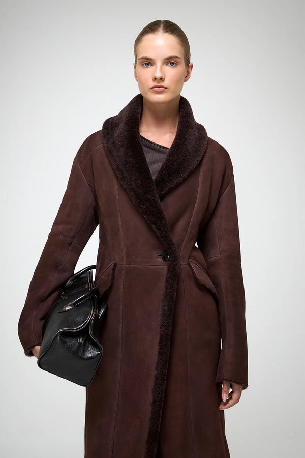 VSP - Murielle - Cherry Shearling Coat
