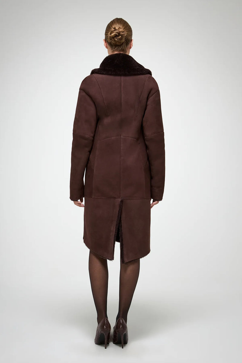 VSP - Murielle - Cherry Shearling Coat
